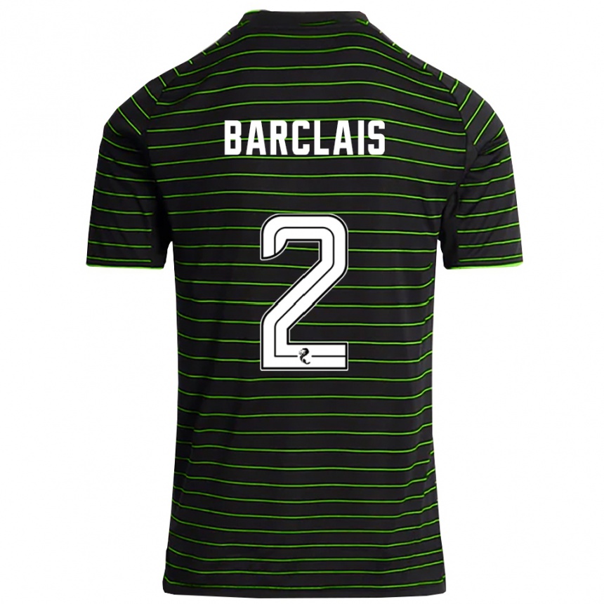ילדים כדורגל סלייה בארקלה #2 שחור ירוק הרחק ג'רזי 2025/26