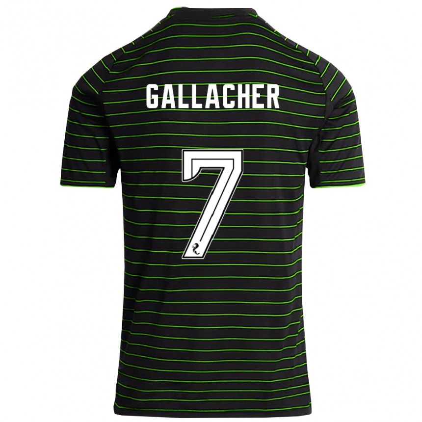 ילדים כדורגל איימי קתרין גלהגר #7 שחור ירוק הרחק ג'רזי 2025/26