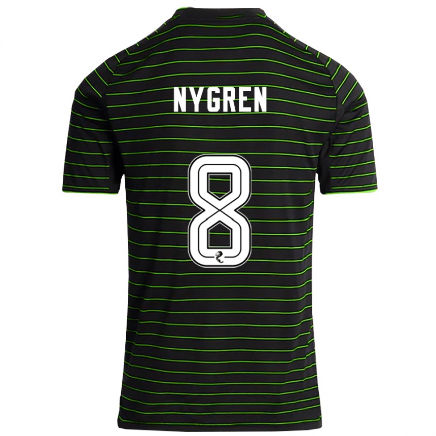 ילדים כדורגל בנג'מין ניגרן #8 שחור ירוק הרחק ג'רזי 2025/26