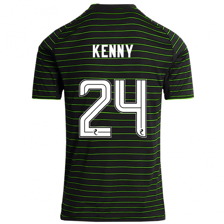 ילדים כדורגל ג'וני קני #24 שחור ירוק הרחק ג'רזי 2025/26