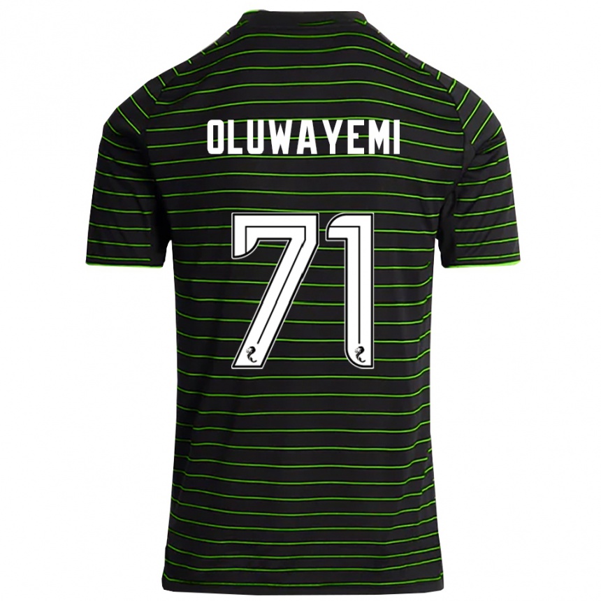 ילדים כדורגל Tobi Oluwayemi #71 שחור ירוק הרחק ג'רזי 2025/26