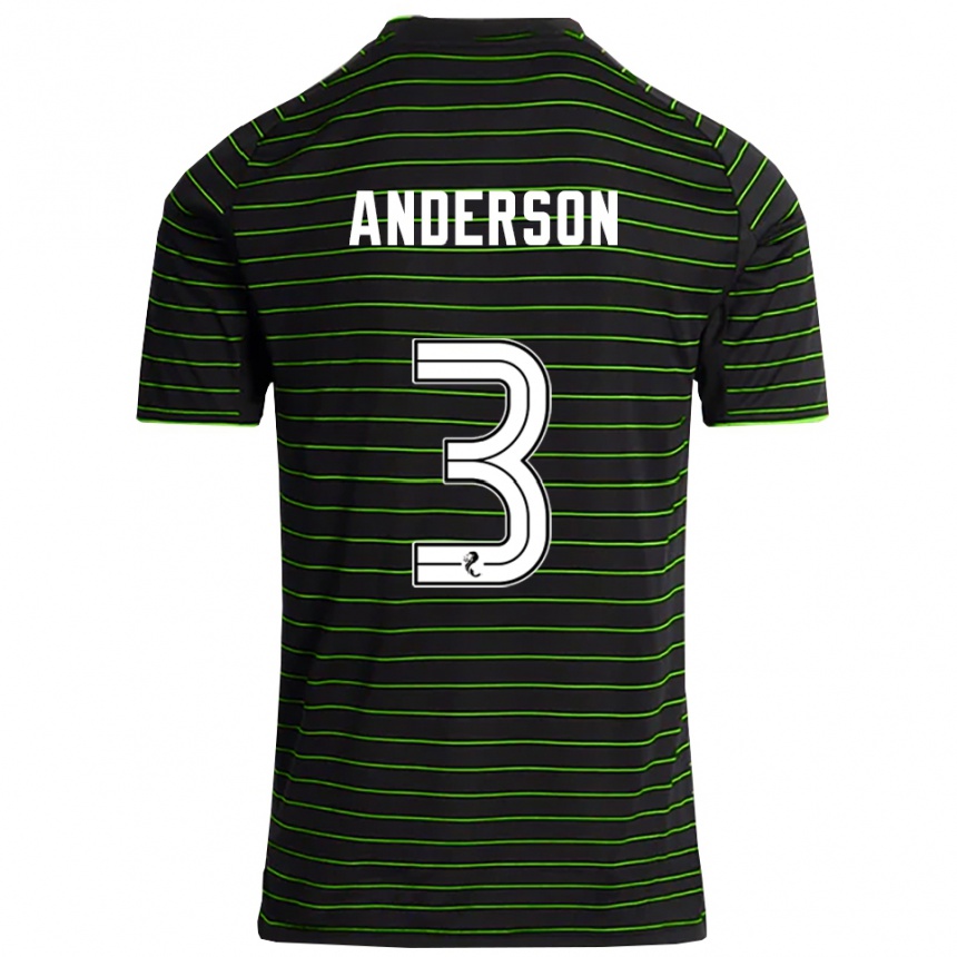 ילדים כדורגל Matthew Anderson #3 שחור ירוק הרחק ג'רזי 2025/26 ילדים כדורגל Matthew Anderson #3 שחור ירוק הרחק ג'רזי 2025/26