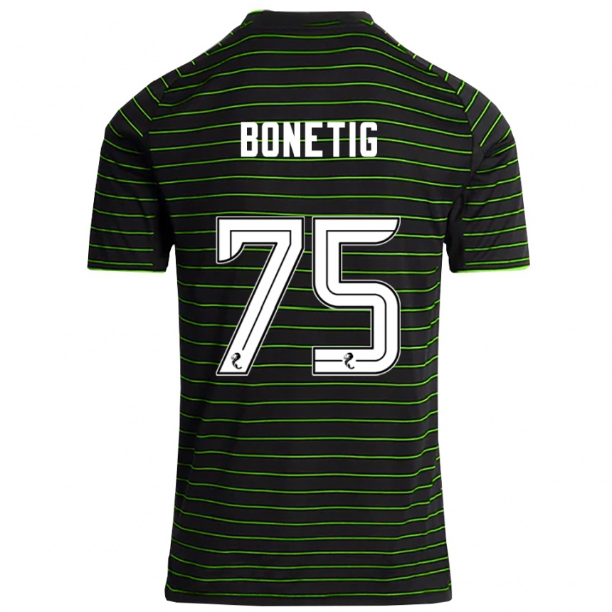 ילדים כדורגל ליאם בונטיג #75 שחור ירוק הרחק ג'רזי 2025/26