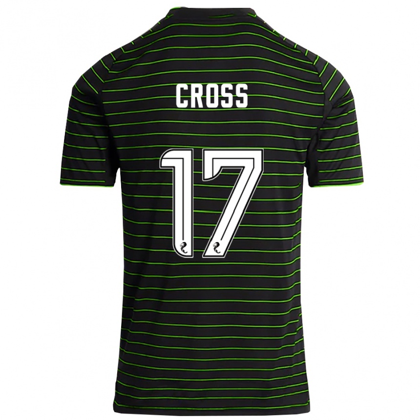 ילדים כדורגל Morgan Cross #17 שחור ירוק הרחק ג'רזי 2025/26