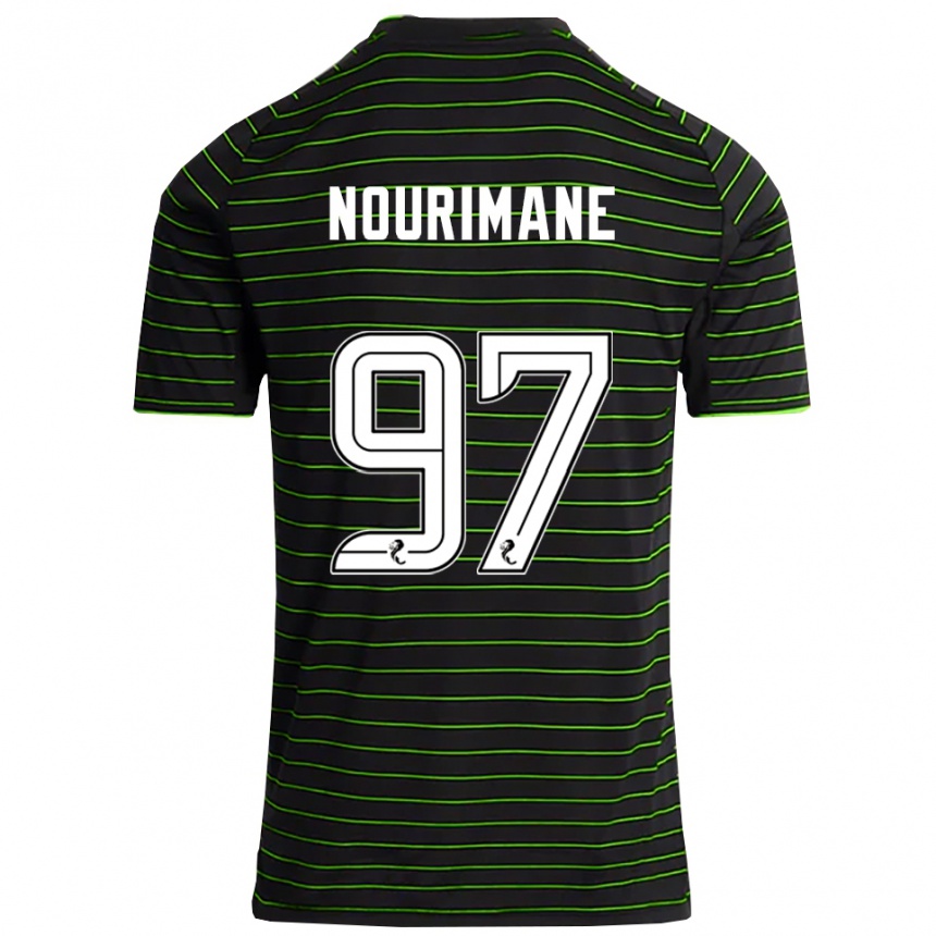 ילדים כדורגל אדי נורימאן #97 שחור ירוק הרחק ג'רזי 2025/26