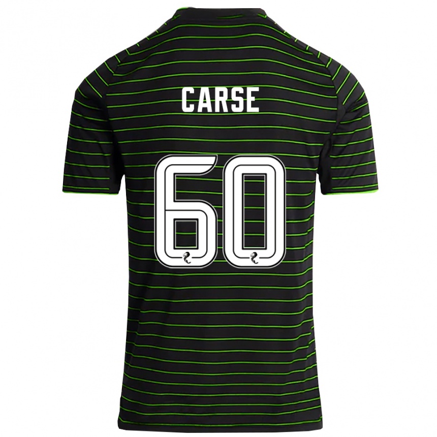 ילדים כדורגל מקנזי קארס #60 שחור ירוק הרחק ג'רזי 2025/26