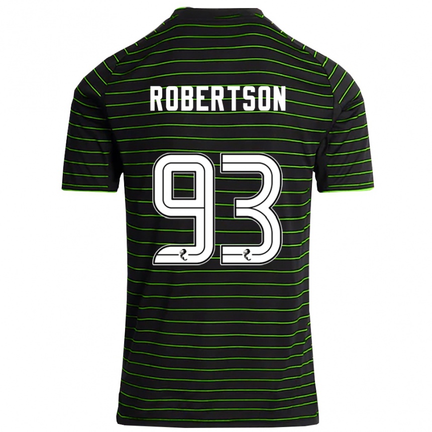 ילדים כדורגל מיטשל רוברטסון #93 שחור ירוק הרחק ג'רזי 2025/26