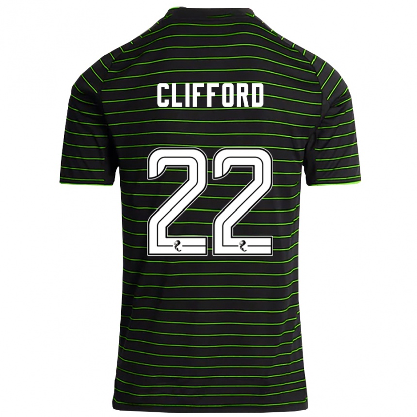 ילדים כדורגל לוסי אשוורת'-קליפורד #22 שחור ירוק הרחק ג'רזי 2025/26