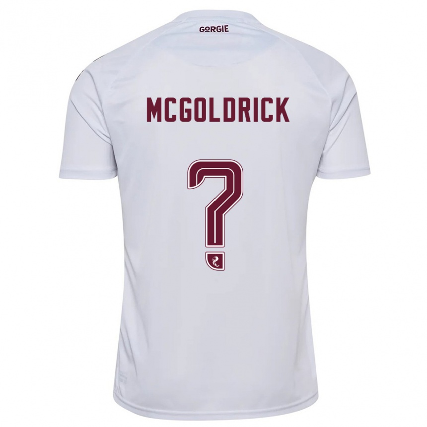 ילדים כדורגל Zac Mcgoldrick #0 לבן בורדו הרחק ג'רזי 2025/26