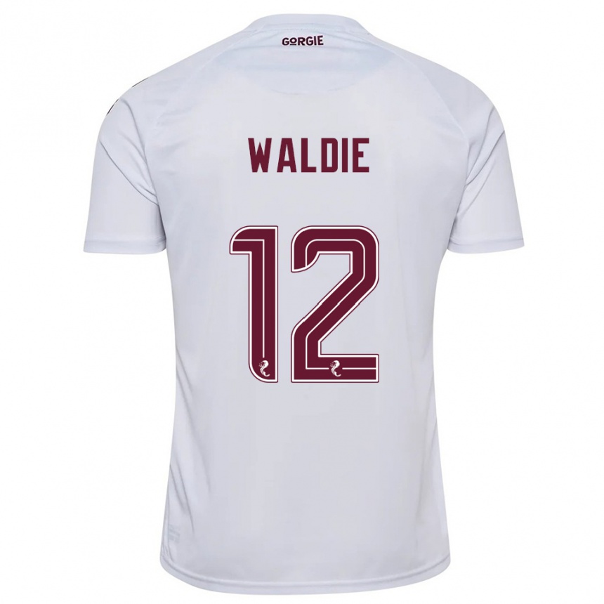 ילדים כדורגל ליזי וולדי #12 לבן בורדו הרחק ג'רזי 2025/26