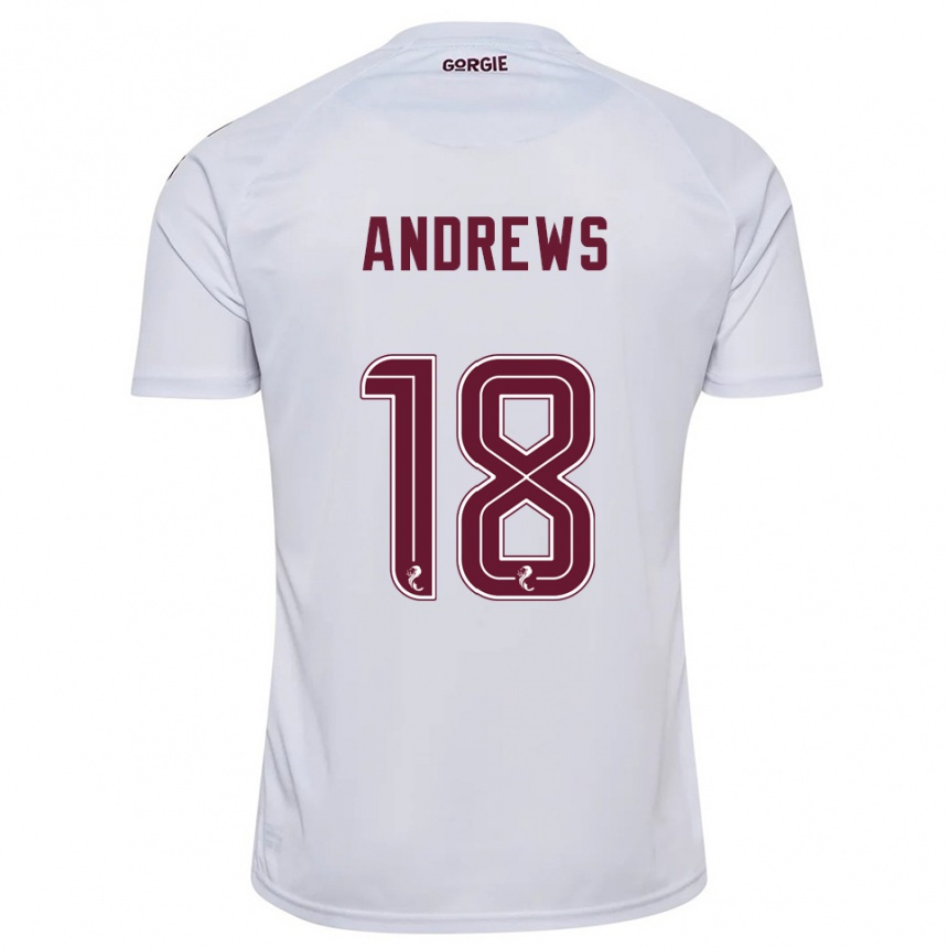 ילדים כדורגל ג׳ואלי אנדרוז #18 לבן בורדו הרחק ג'רזי 2025/26