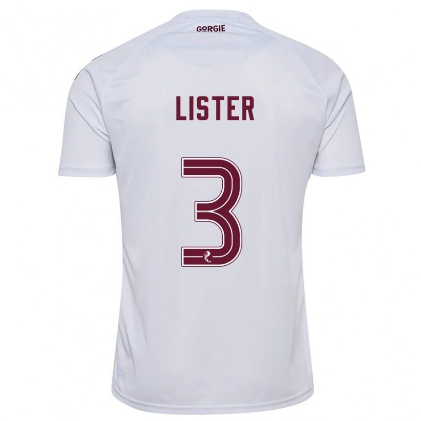 ילדים כדורגל הנרי ליסטר #3 לבן בורדו הרחק ג'רזי 2025/26