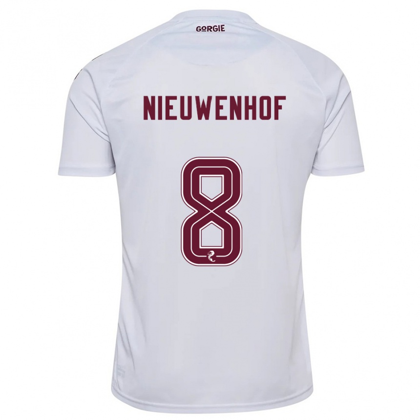 ילדים כדורגל קאלם ניאוונהוף #8 לבן בורדו הרחק ג'רזי 2025/26