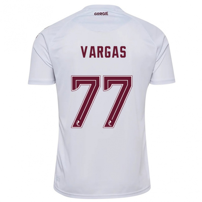 ילדים כדורגל קנת׳ ורגאס #77 לבן בורדו הרחק ג'רזי 2025/26