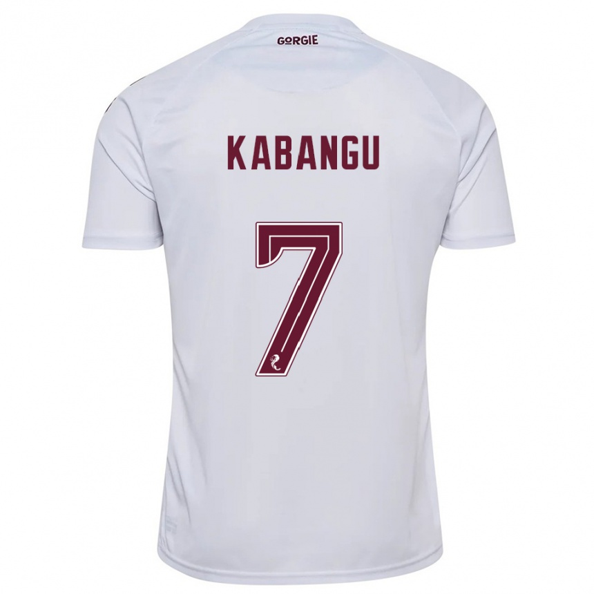 ילדים כדורגל אלטון קבנגו #7 לבן בורדו הרחק ג'רזי 2025/26