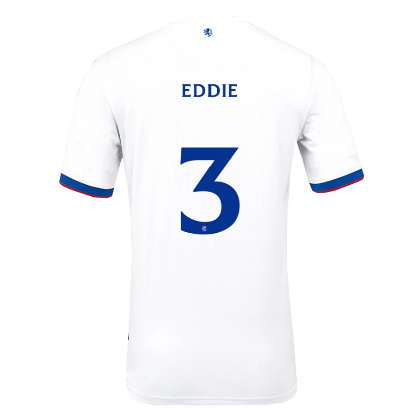 ילדים כדורגל לאה אדי #3 לבן אדום כחול הרחק ג'רזי 2025/26