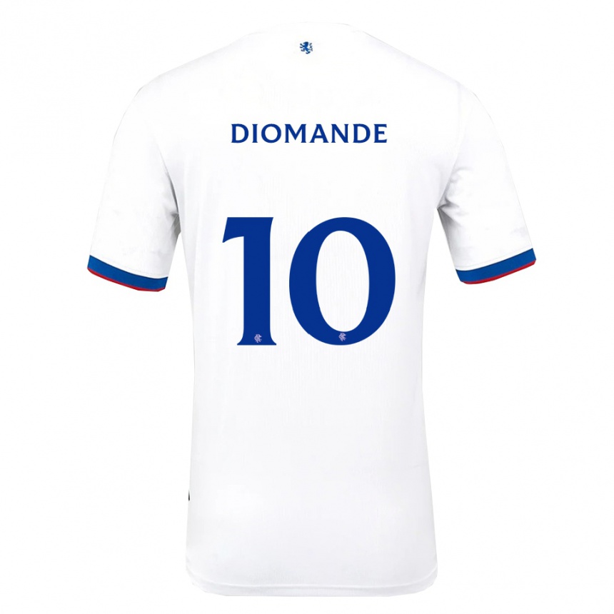 ילדים כדורגל מוחמד דיומאנדה #10 לבן אדום כחול הרחק ג'רזי 2025/26