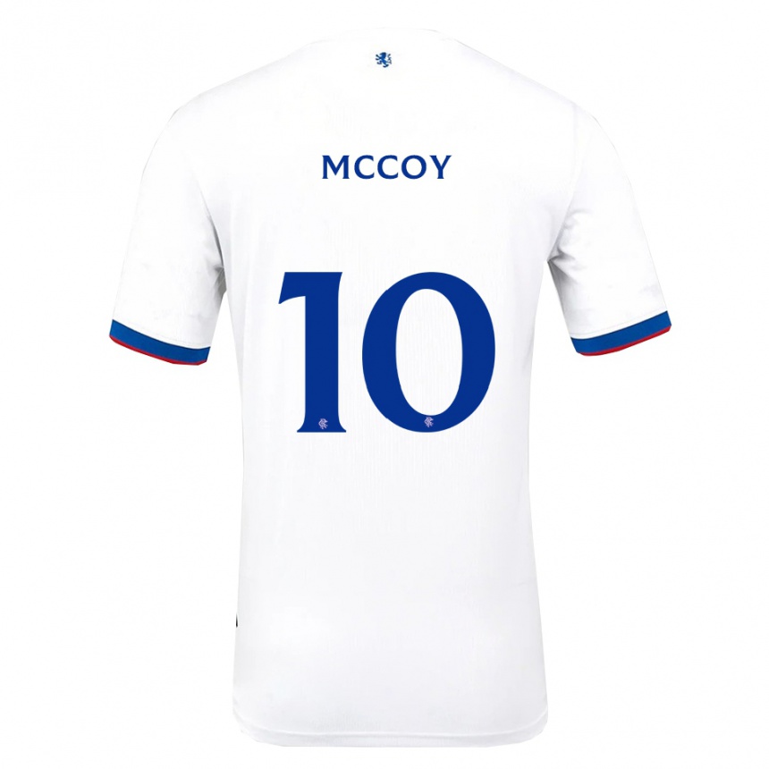 ילדים כדורגל קיילה מקקנה #10 לבן אדום כחול הרחק ג'רזי 2025/26 ילדים כדורגל קיילה מקקנה #10 לבן אדום כחול הרחק ג'רזי 2025/26