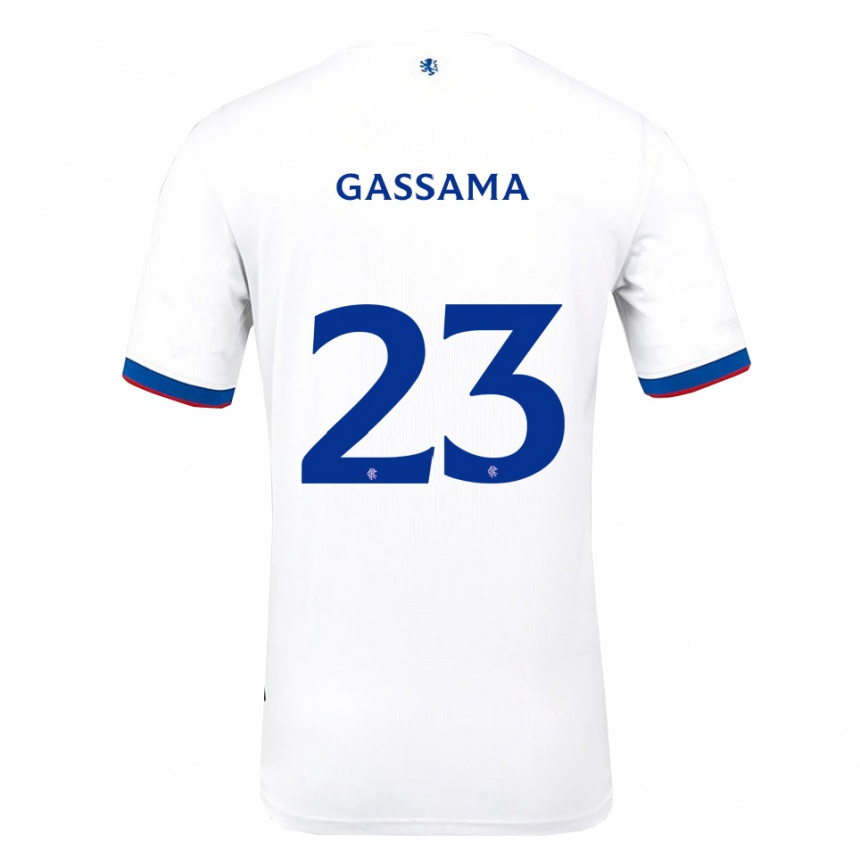 ילדים כדורגל ג'ידי גסאמה #23 לבן אדום כחול הרחק ג'רזי 2025/26