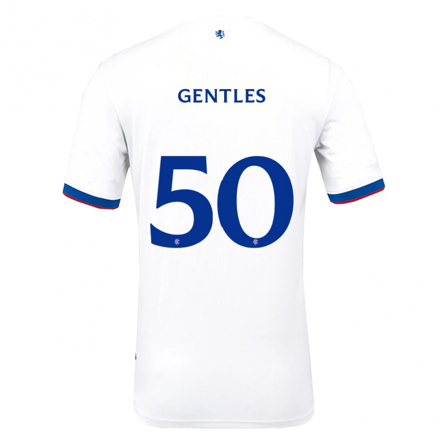 ילדים כדורגל ג׳ושוע ג׳נטלס #50 לבן אדום כחול הרחק ג'רזי 2025/26