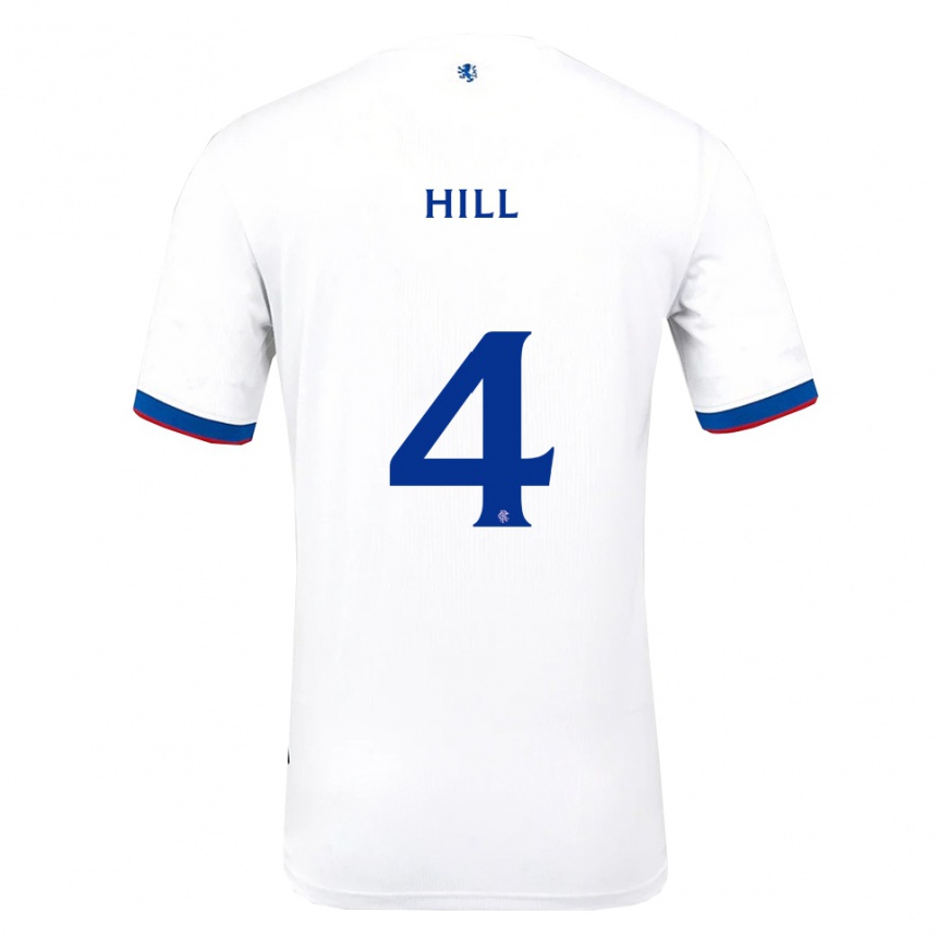 ילדים כדורגל קתרין היל #4 לבן אדום כחול הרחק ג'רזי 2025/26