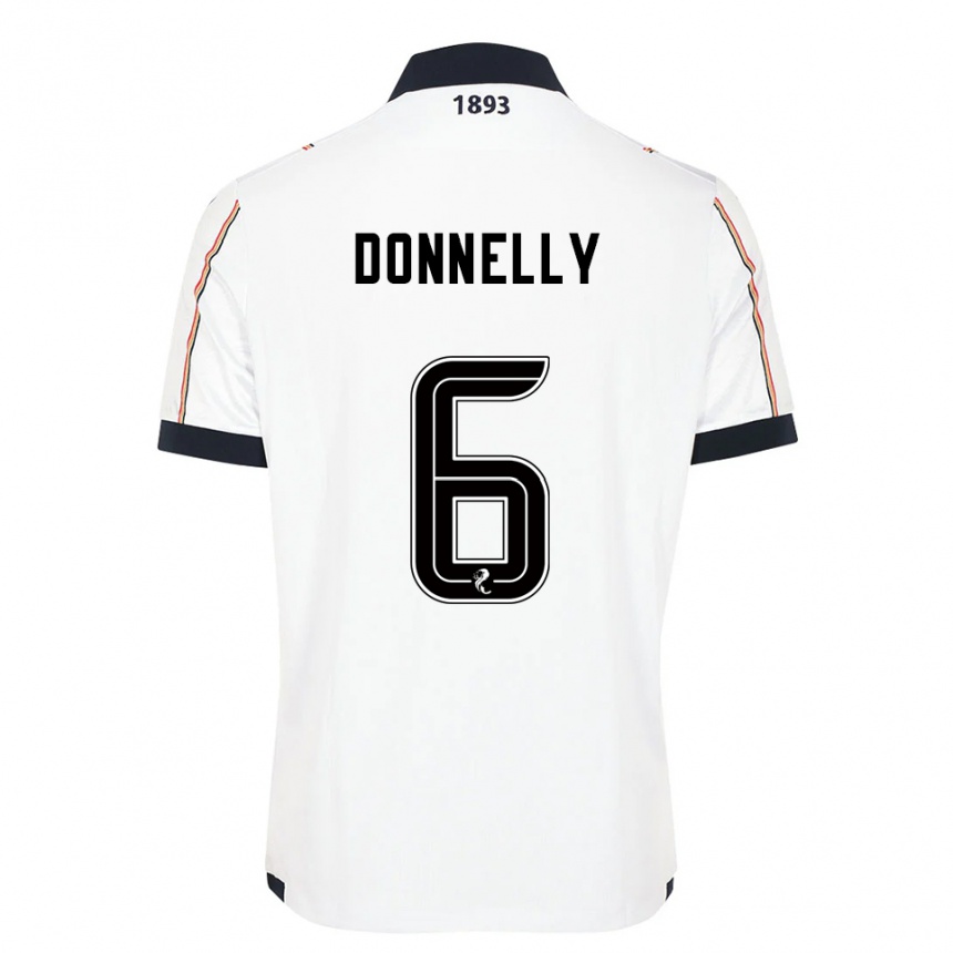 ילדים כדורגל ארון דונלי #6 לבן כחול נייבי אדום הרחק ג'רזי 2025/26