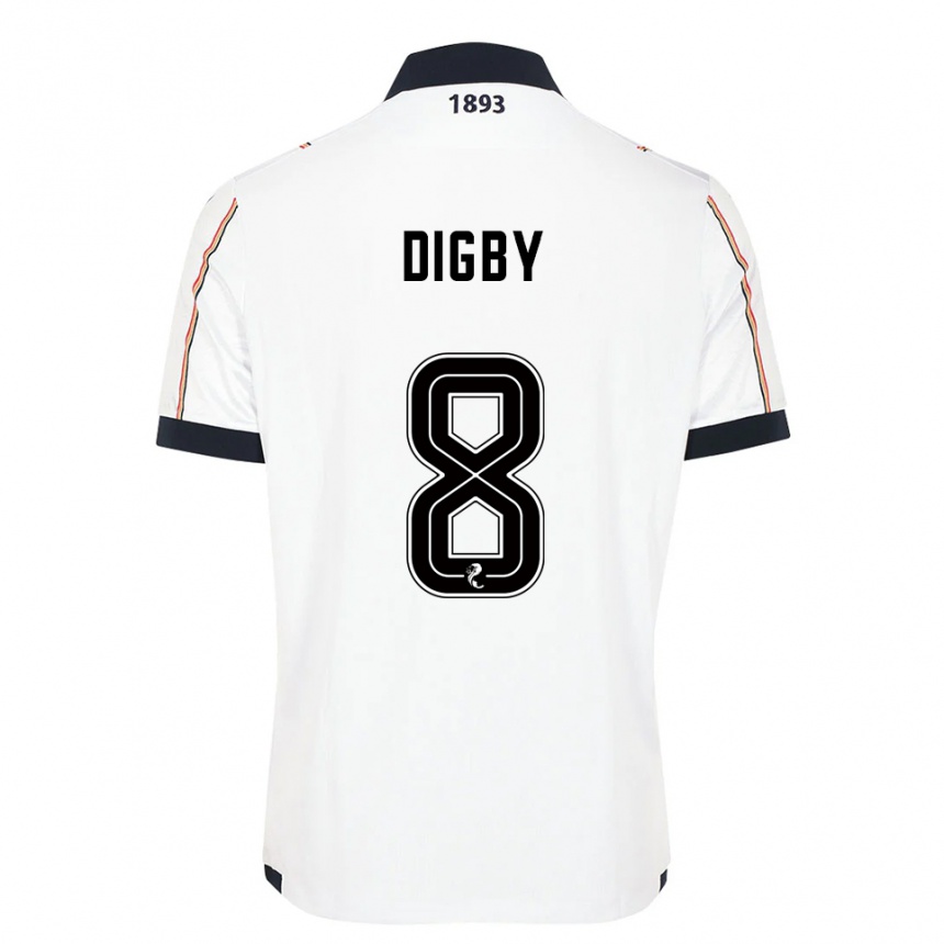 ילדים כדורגל פול דיגבי #8 לבן כחול נייבי אדום הרחק ג'רזי 2025/26