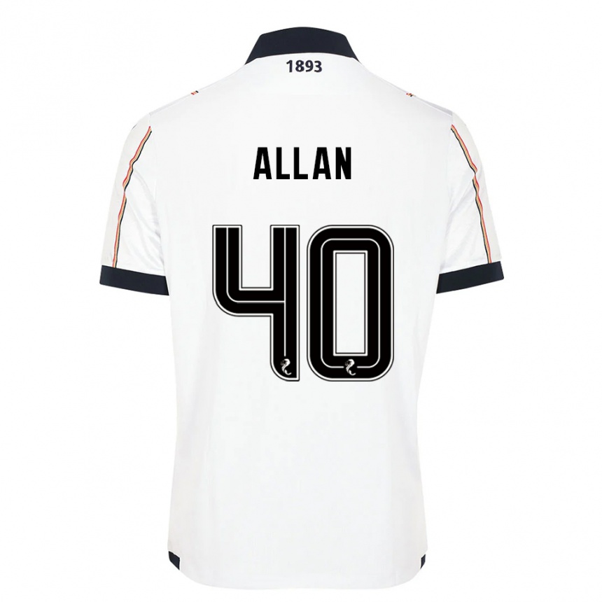 ילדים כדורגל פינלי אלן #40 לבן כחול נייבי אדום הרחק ג'רזי 2025/26