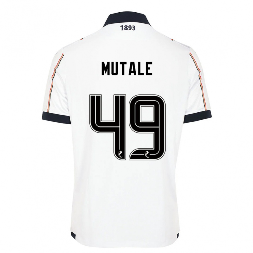 ילדים כדורגל יואן מוטייל #49 לבן כחול נייבי אדום הרחק ג'רזי 2025/26