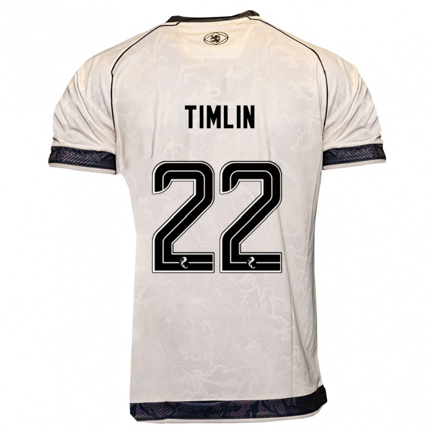 ילדים כדורגל סופי טימלין #22 לבן שחור הרחק ג'רזי 2025/26