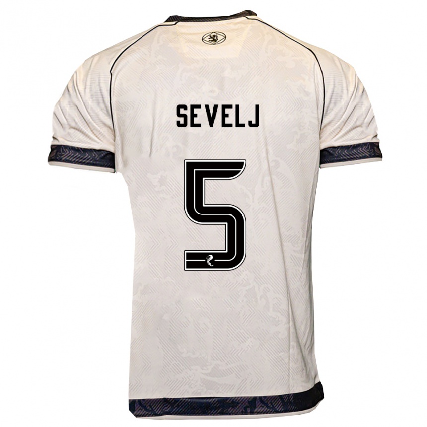 ילדים כדורגל ויקו סוולי #5 לבן שחור הרחק ג'רזי 2025/26