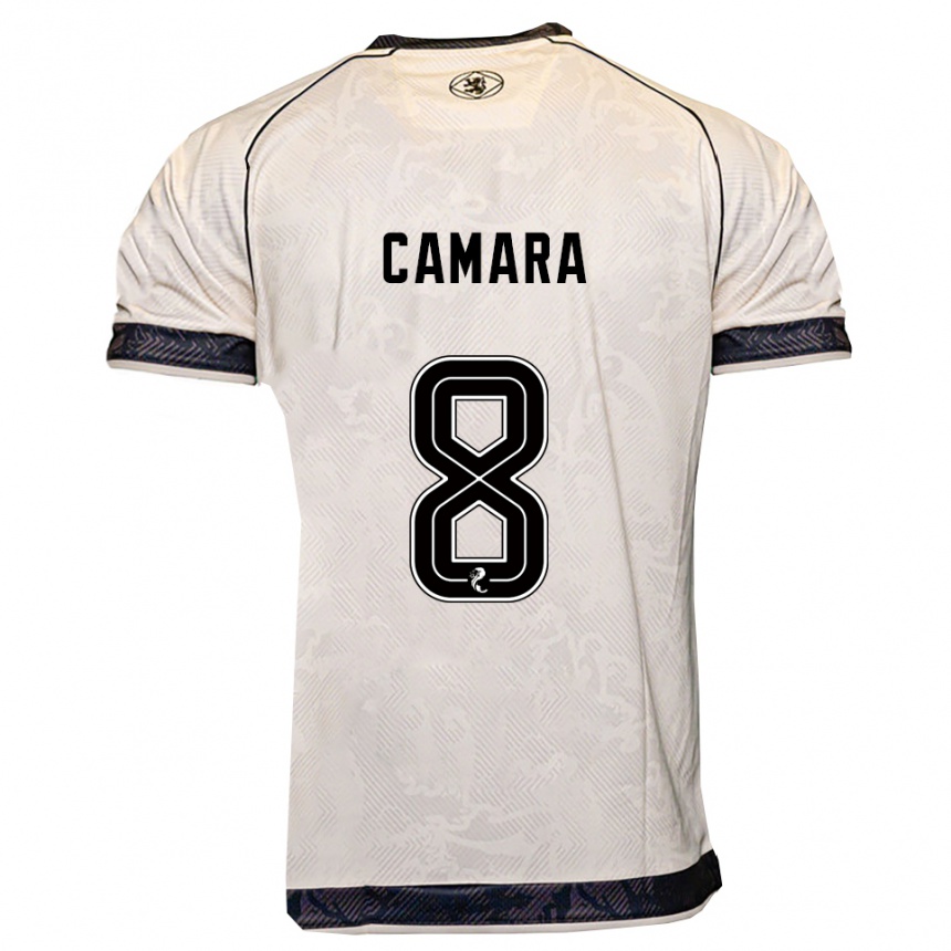 ילדים כדורגל פאנוצ'ה קאמארה #8 לבן שחור הרחק ג'רזי 2025/26