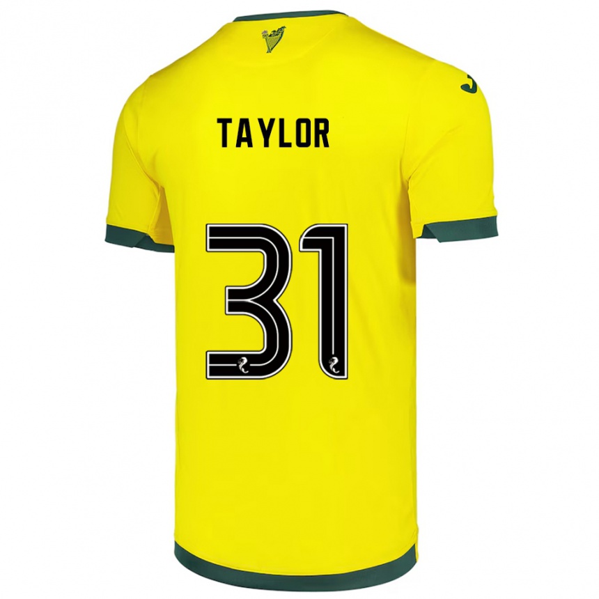 ילדים כדורגל לינזי טיילור #31 צהוב ירוק הרחק ג'רזי 2025/26