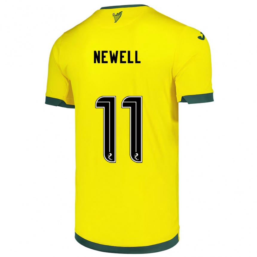 ילדים כדורגל ג'ו ניואל #11 צהוב ירוק הרחק ג'רזי 2025/26