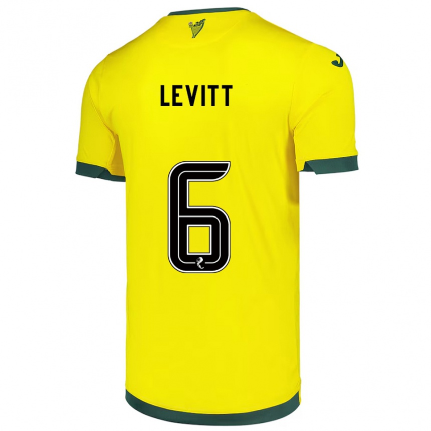 ילדים כדורגל דילן לוויט #6 צהוב ירוק הרחק ג'רזי 2025/26