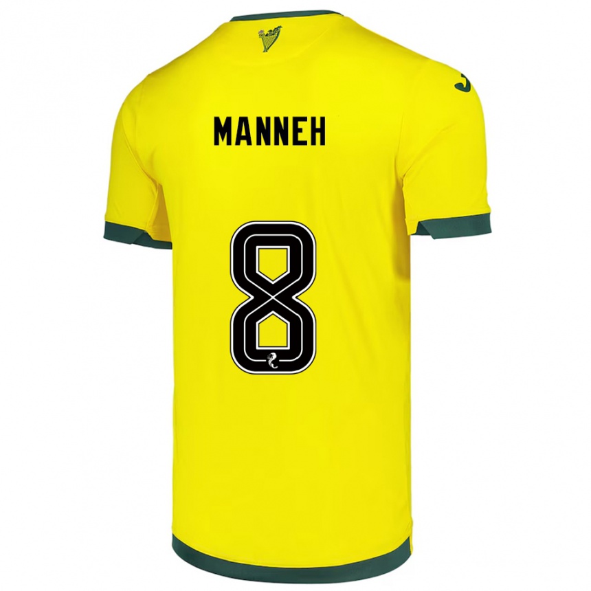 ילדים כדורגל אלסאנה מאנה #8 צהוב ירוק הרחק ג'רזי 2025/26