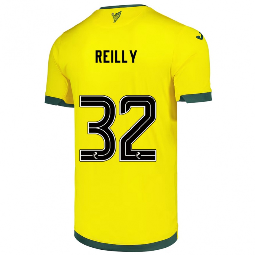 ילדים כדורגל קירסטן ריילי #32 צהוב ירוק הרחק ג'רזי 2025/26