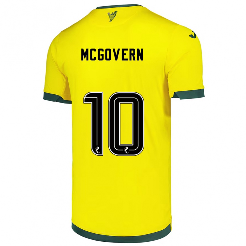 ילדים כדורגל Kathleen Mcgovern #10 צהוב ירוק הרחק ג'רזי 2025/26