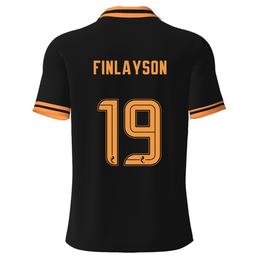 ילדים כדורגל דניאל פינלייסון #19 שחור צהוב הרחק ג'רזי 2025/26