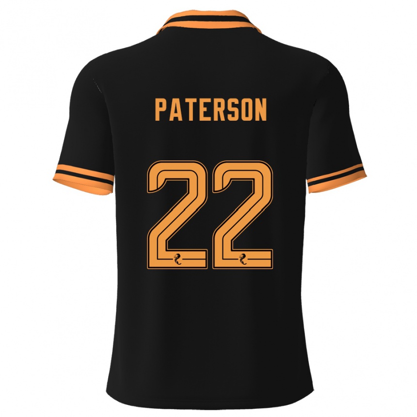 ילדים כדורגל מאורה ב. פטרסון #22 שחור צהוב הרחק ג'רזי 2025/26