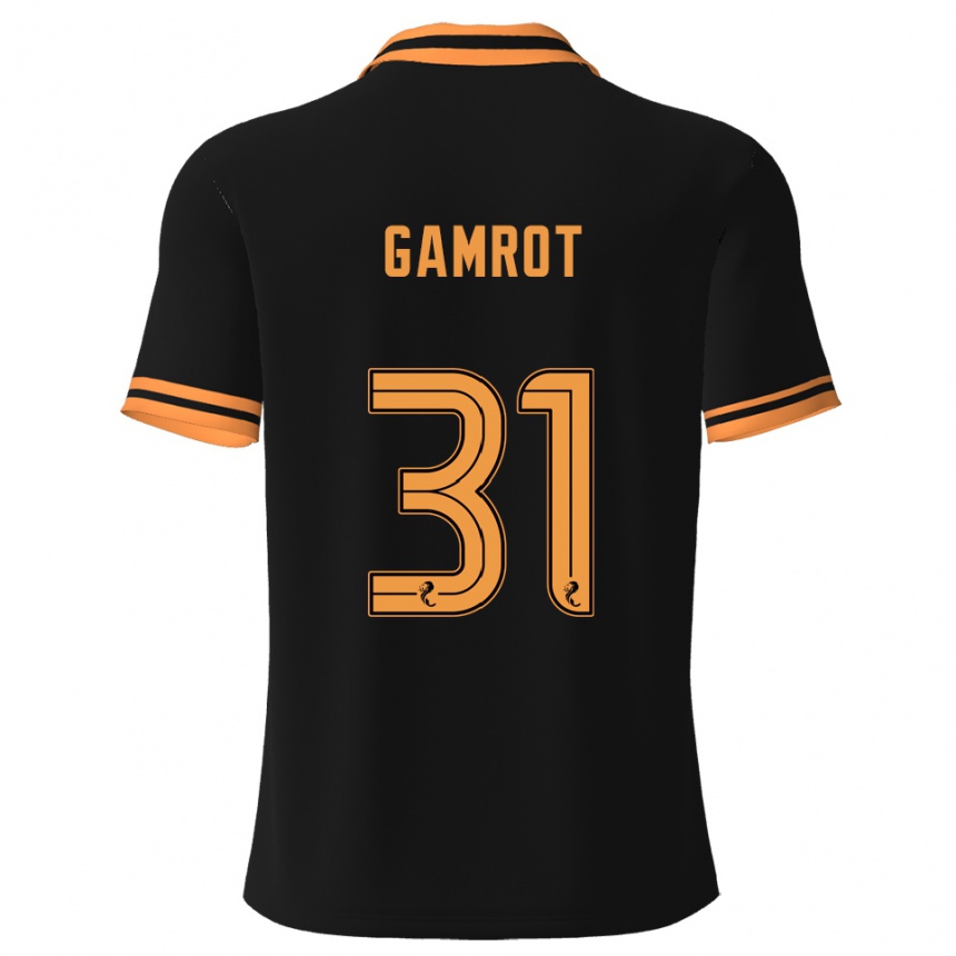 ילדים כדורגל Schenai Gamrot #31 שחור צהוב הרחק ג'רזי 2025/26