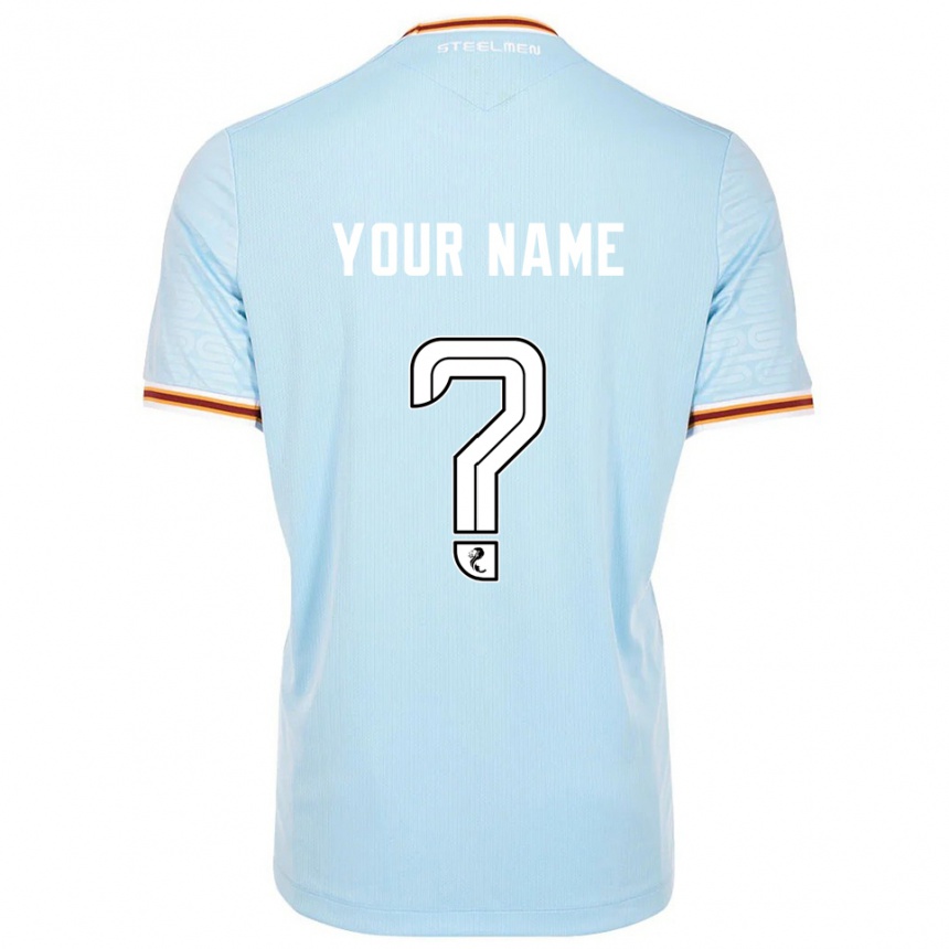 ילדים כדורגל השם שלך #0 תכלת הרחק ג'רזי 2025/26