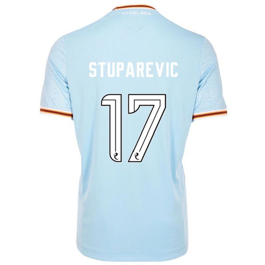ילדים כדורגל Filip Stuparevic #17 תכלת הרחק ג'רזי 2025/26