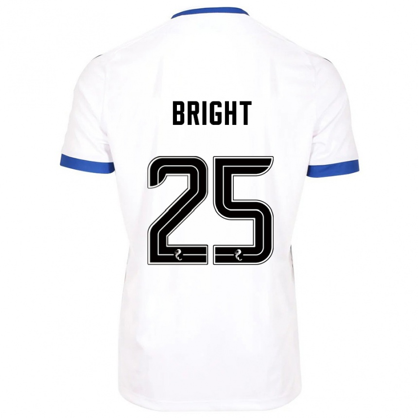 ילדים כדורגל Scott Bright #25 לבן כחול הרחק ג'רזי 2025/26