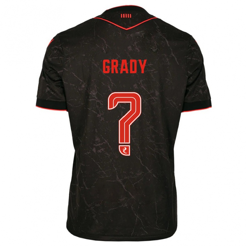 ילדים כדורגל Noah Grady #0 שחור אדום הרחק ג'רזי 2025/26