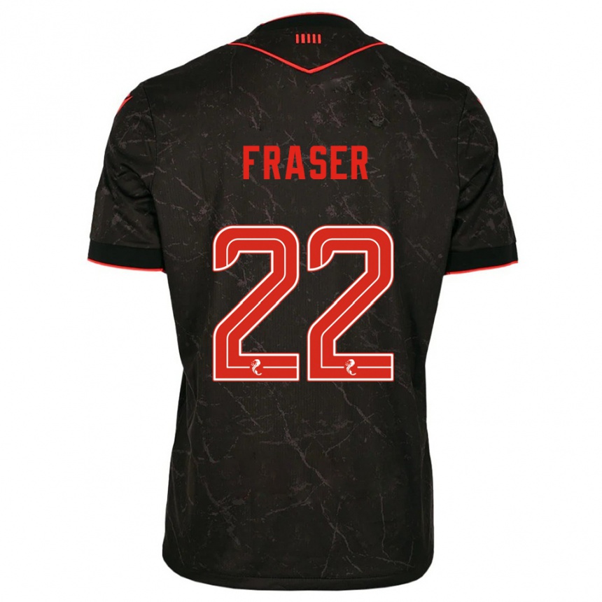 ילדים כדורגל מרקוס פרייזר #22 שחור אדום הרחק ג'רזי 2025/26