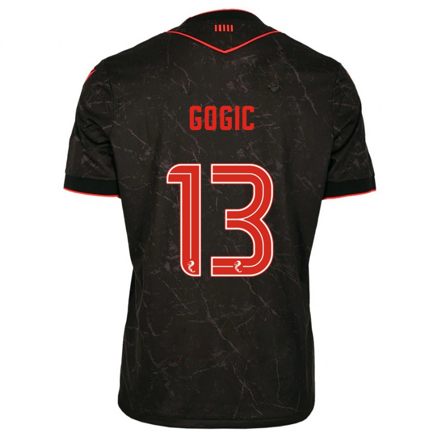 ילדים כדורגל אלכס גוגיי #13 שחור אדום הרחק ג'רזי 2025/26