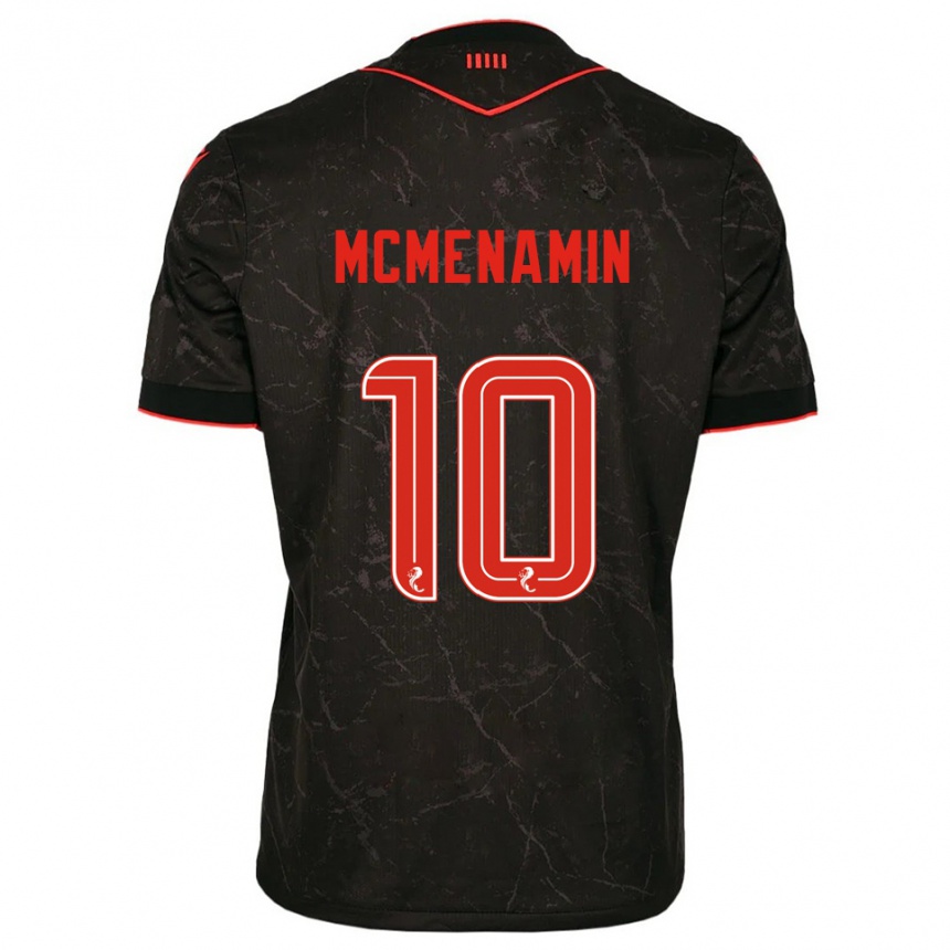 ילדים כדורגל קונור מקמנמין #10 שחור אדום הרחק ג'רזי 2025/26