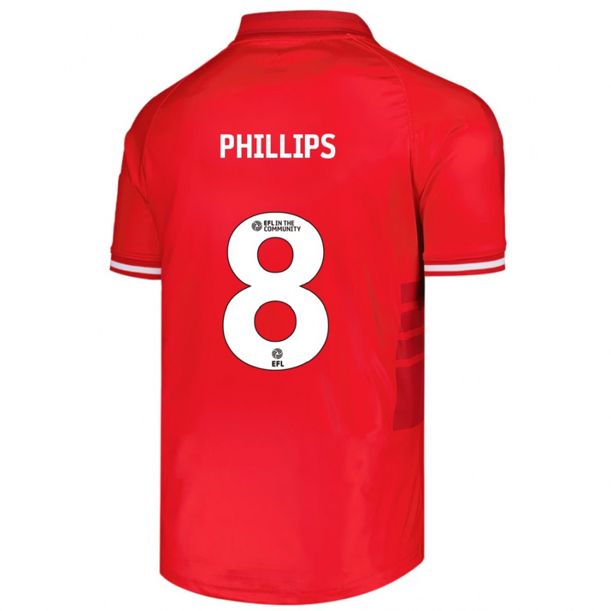 גברים כדורגל Adam Phillips #8 אדום לבן ג'רזי ביתית 2025/26