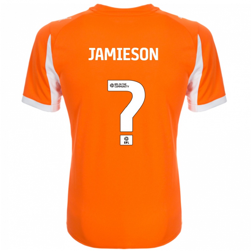 גברים כדורגל Tia Jamieson #0 כתום לבן ג'רזי ביתית 2025/26